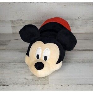 Disney FlipaZoo Mickey Mouse Minnie Mouse Reversible 2 in 1 Plush Toy 12" CLEAN